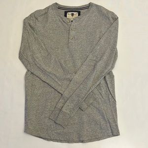 Men’s Black Brown Henley - Light Grey